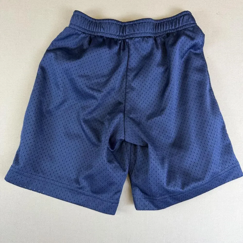 Nike Athletic Shorts Kids Size 8 Blue Mesh Elastic Waist Summer Activewear